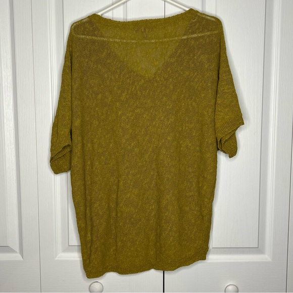 Eileen Fisher Mélange Linen Grain V-Neck Oval Top Sz medium petite - Picture 8 of 8